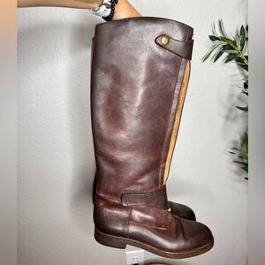 Golden Goose Deluxe Brand Tall Riding Boots 38 Brown Leather KneeHigh Equestrian